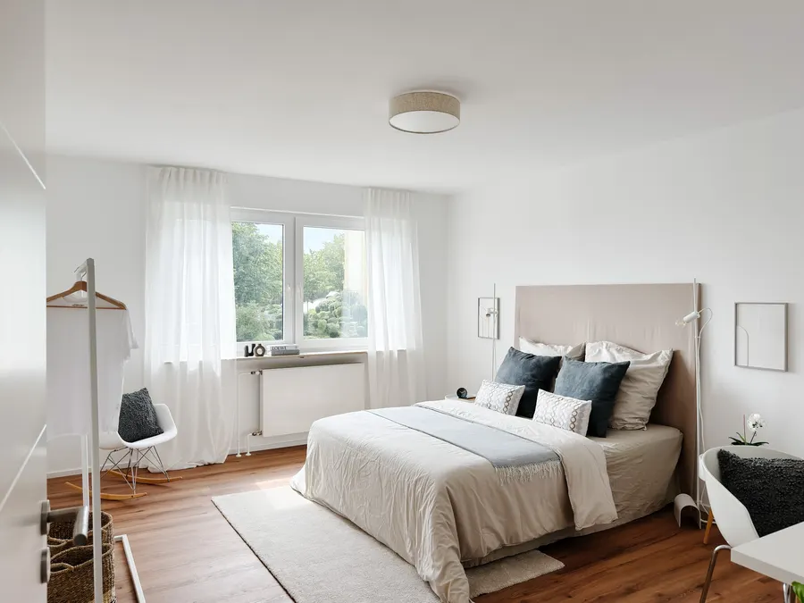 Schlafzimmer nach der Sanierung